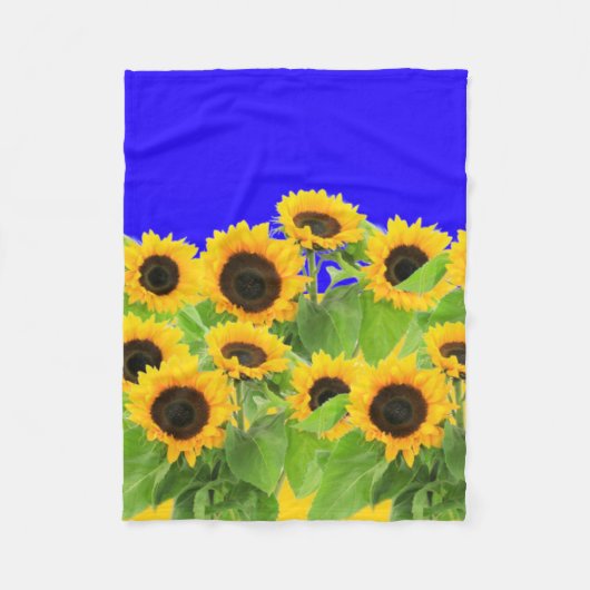Sonnenblumen Fleece-Decke Fleecedecke (Vorderseite)