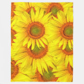 Sonnenblumen Fleecedecke (Vorderseite)