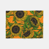 Sonnenblumen Fleecedecke (Vorderseite (Horizontal))