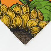 Sonnenblumen Fleecedecke (Ecke)