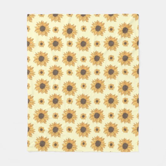 Sonnenblumen Fleecedecke (Vorderseite)