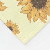 Sonnenblumen Fleecedecke (Ecke)