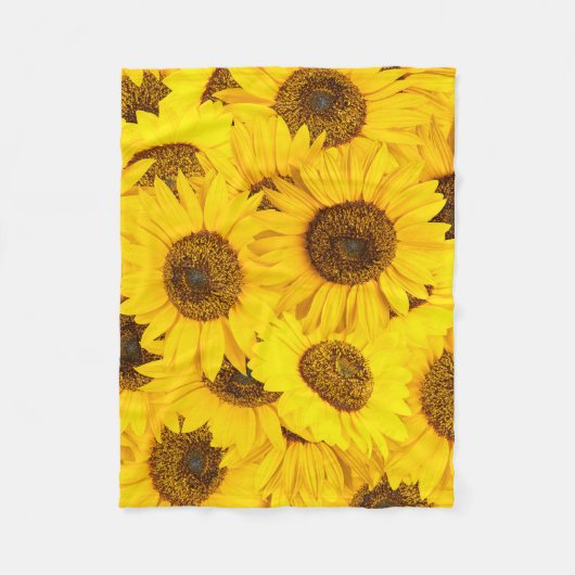 Sonnenblumen Fleecedecke (Vorderseite)
