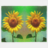 Sonnenblumen Fleecedecke (Vorderseite (Horizontal))
