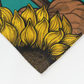 Sonnenblumen Fleecedecke (Ecke)
