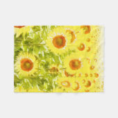 Sonnenblumen Fleecedecke (Vorderseite (Horizontal))