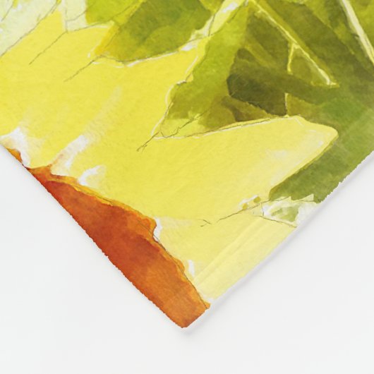 Sonnenblumen Fleecedecke (Ecke)