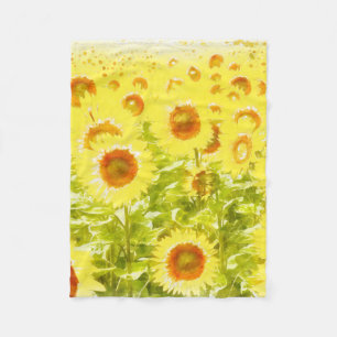 Sonnenblumen Fleecedecke