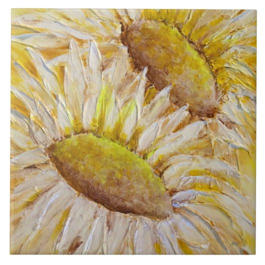 Sonnenblumen Fliese (Vorderseite)