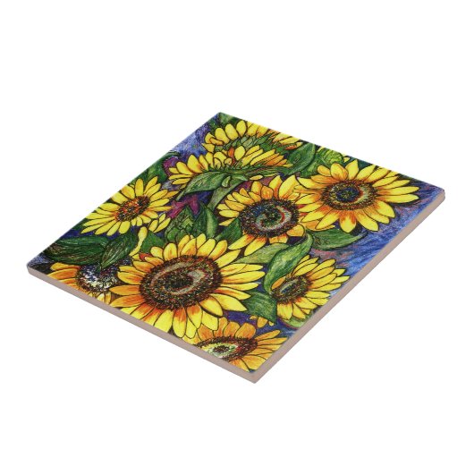 Sonnenblumen Fliese (Seite)