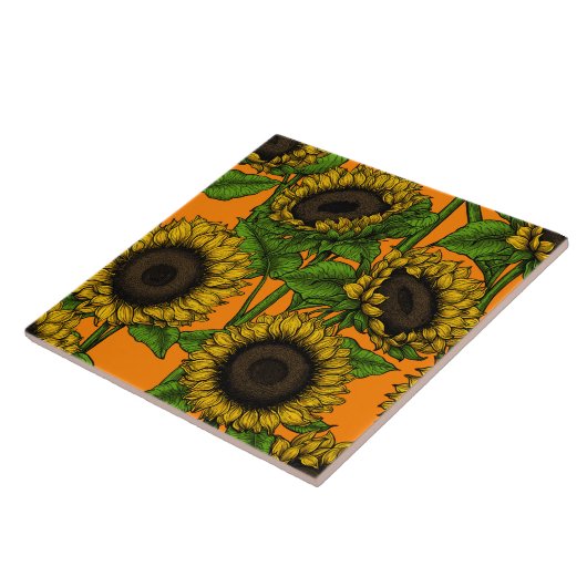 Sonnenblumen Fliese (Seite)