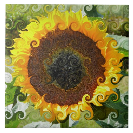 SONNENBLUMEN FLIESE (Vorderseite)