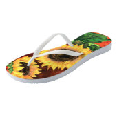 Sonnenblumen Flip Flops Badesandalen (Schrägansicht)