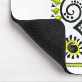 Sonnenblumen Folk Pattern von Alexandra Cook Mousepad (Ecke)