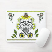 Sonnenblumen Folk Pattern von Alexandra Cook Mousepad (Mit Mouse)