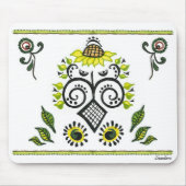 Sonnenblumen Folk Pattern von Alexandra Cook Mousepad (Vorne)