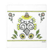 Sonnenblumen Folk Pattern von Alexandra Cook Notizblock (Vorderseite)