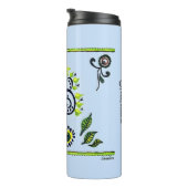 Sonnenblumen Folk Pattern von Alexandra Cook Thermosbecher (Nach rechts gedreht)