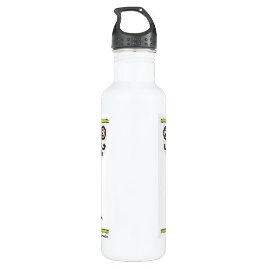 Sonnenblumen Folk Pattern von Alexandra Cook Trinkflasche (Rückseite)