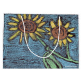 Sonnenblumen Forever - Kinder Kunst für CHOC Große Geschenktüte (Rückseite)