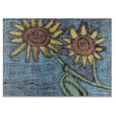 Sonnenblumen Forever - Kinder Kunst für CHOC Schneidebrett (Vorderseite)