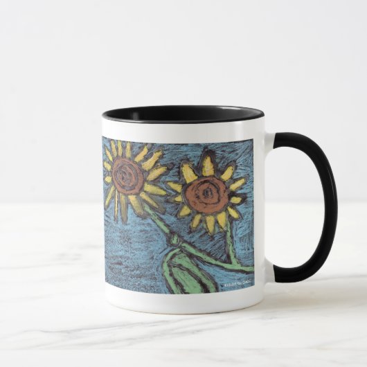 Sonnenblumen Forever - Kinder Kunst für CHOC Tasse (Rechts)