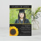 Sonnenblumen Foto Abschluss Ankündigung (Stehend Vorderseite)