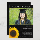 Sonnenblumen Foto Abschluss Ankündigung (Vorne/Hinten)