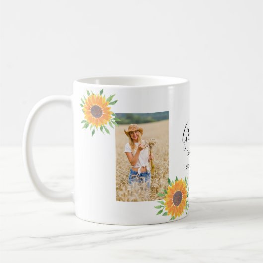 Sonnenblumen Foto Abschluss Kaffeetasse (Links)
