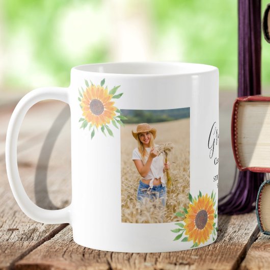 Sonnenblumen Foto Abschluss Kaffeetasse
