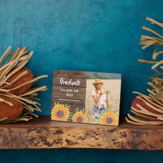 Sonnenblumen Foto Abschluss Keepake Fotoplatte (Seite)