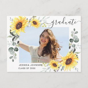 Sonnenblumen FOTO Abschlussfeier Einladung Postkarte