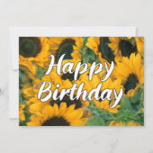 Sonnenblumen Foto Beautiful Custom Happy Geburtsta Karte (Vorderseite)