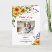 Sonnenblumen Foto Beerdigung des Dienstprogramms Karte (Vorderseite)