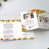 Sonnenblumen Foto Beerdigung des Dienstprogramms Karte