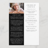 Sonnenblumen Foto Beerdigung Programm (Rückseite)