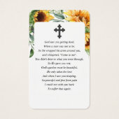 Sonnenblumen Foto Beileid Beerdigung Gebetskarte (Rückseite)