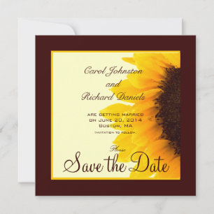Sonnenblumen-Foto-Blumen-Save-the-Date-Karten Save The Date