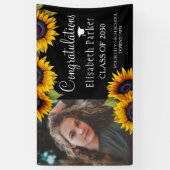 Sonnenblumen FOTO Chic Abschluss Glückwünsche Banner (Vertikal)