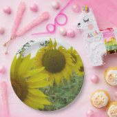 Sonnenblumen Foto Custom Paper Teller 9 in (Party)