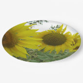 Sonnenblumen Foto Custom Paper Teller 9 in (Schrägansicht)
