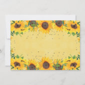 Sonnenblumen Foto Einladung zum Geburtstag (Rückseite)