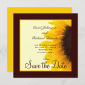 Sonnenblumen-Foto Floral Speichern Sie die Datumsk Save The Date (Vorne/Hinten)