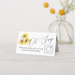 Sonnenblumen-Foto Freigeben Faltbare Tischkarte #h Platzkarte