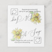 Sonnenblumen-Foto Freigeben Faltbare Tischkarte #h Platzkarte (Außenseite Aufgefaltet)