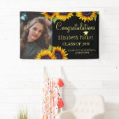 Sonnenblumen FOTO Gold Abschluss Glückwünsche Banner (Insitu)