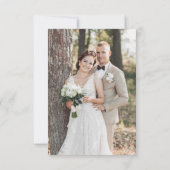 Sonnenblumen-Foto-Hochzeit Dankeskarte (Rückseite)