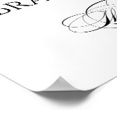 Sonnenblumen Foto Hochzeitsempfang Zeichen elegant Poster (Ecke)