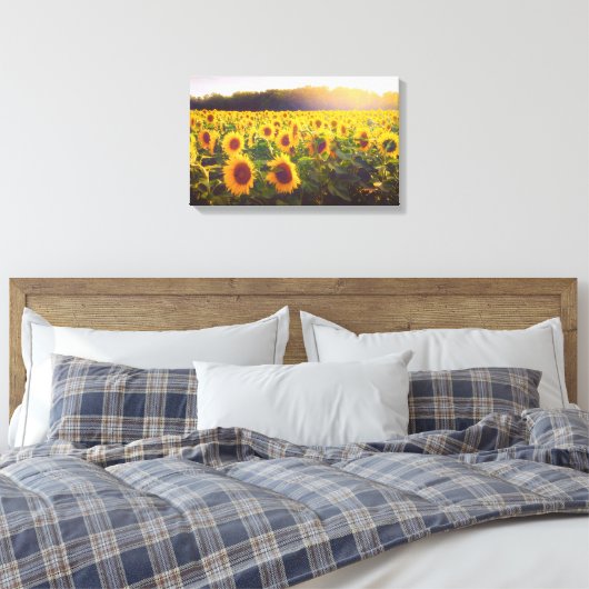 Sonnenblumen Foto Leinwand (Insitu (Schlafzimmer))