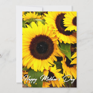 Sonnenblumen-Foto-Muttertags-Grußkarte Feiertagskarte